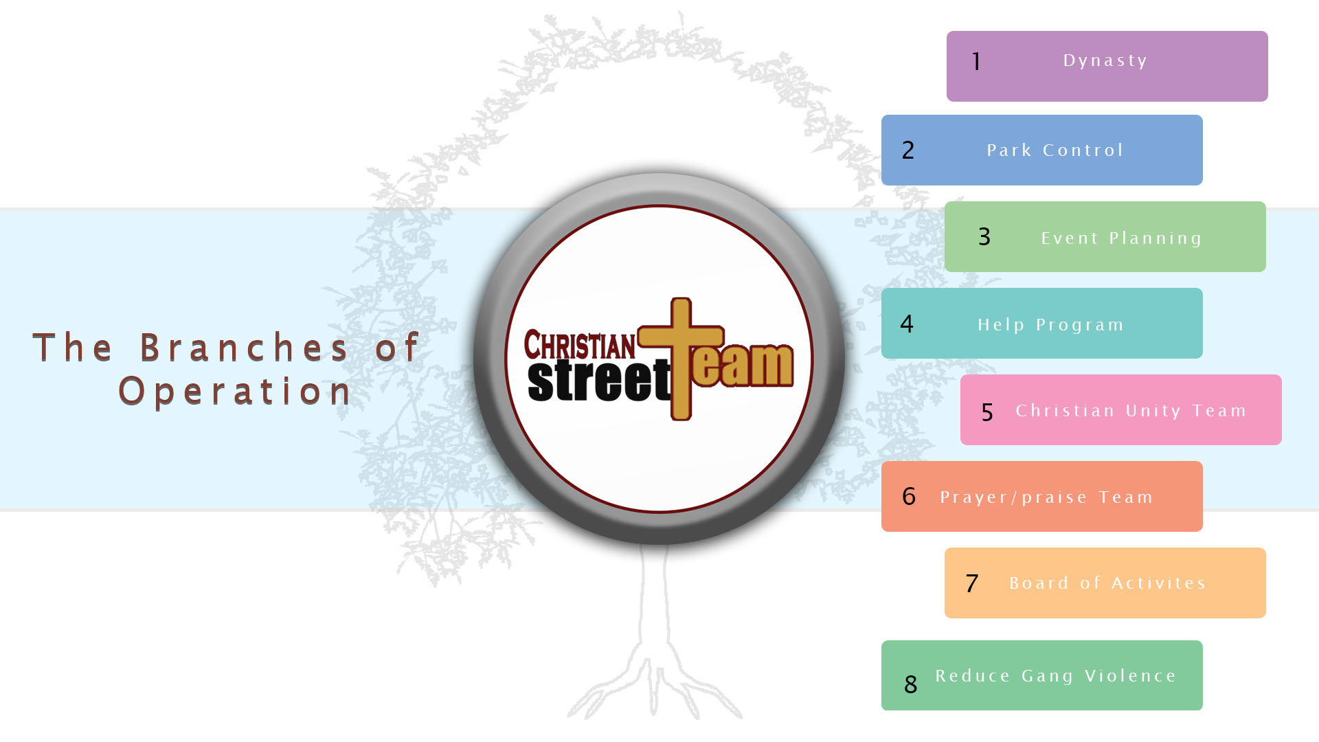 Branches of Christian Street Team